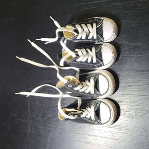 2 Pairs of Baby Converse - Size 2